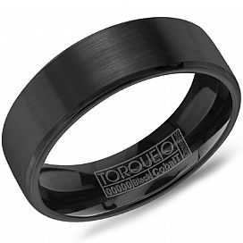 Black Cobalt CrownRing Men's Wedding Band