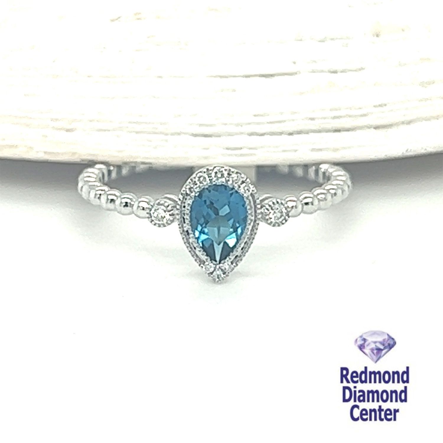 London Blue Topaz pear Ring