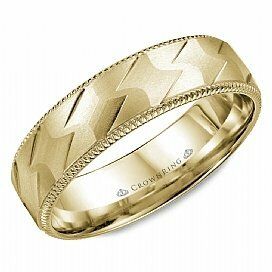 6 mm yellow gold men band