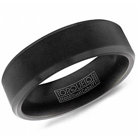 Black Cobalt CrownRing Men's Wedding Band