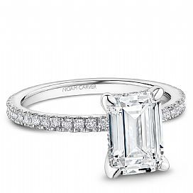 Noam Carver hidden halo emerald engagement ring