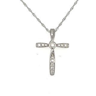 White gold Diamonds Cross