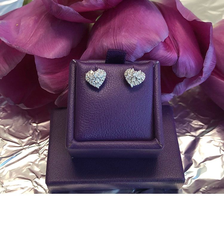 Diamonds Heart Earring