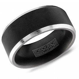 Black Cobalt CrownRing Men's Wedding Band