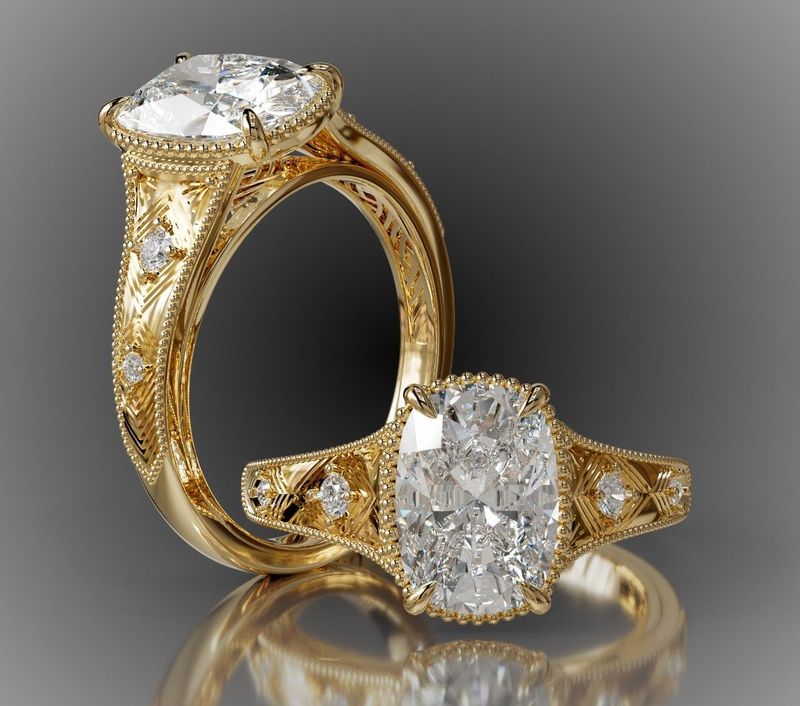 A magnificent 3ct elongated cushion-cut diamond