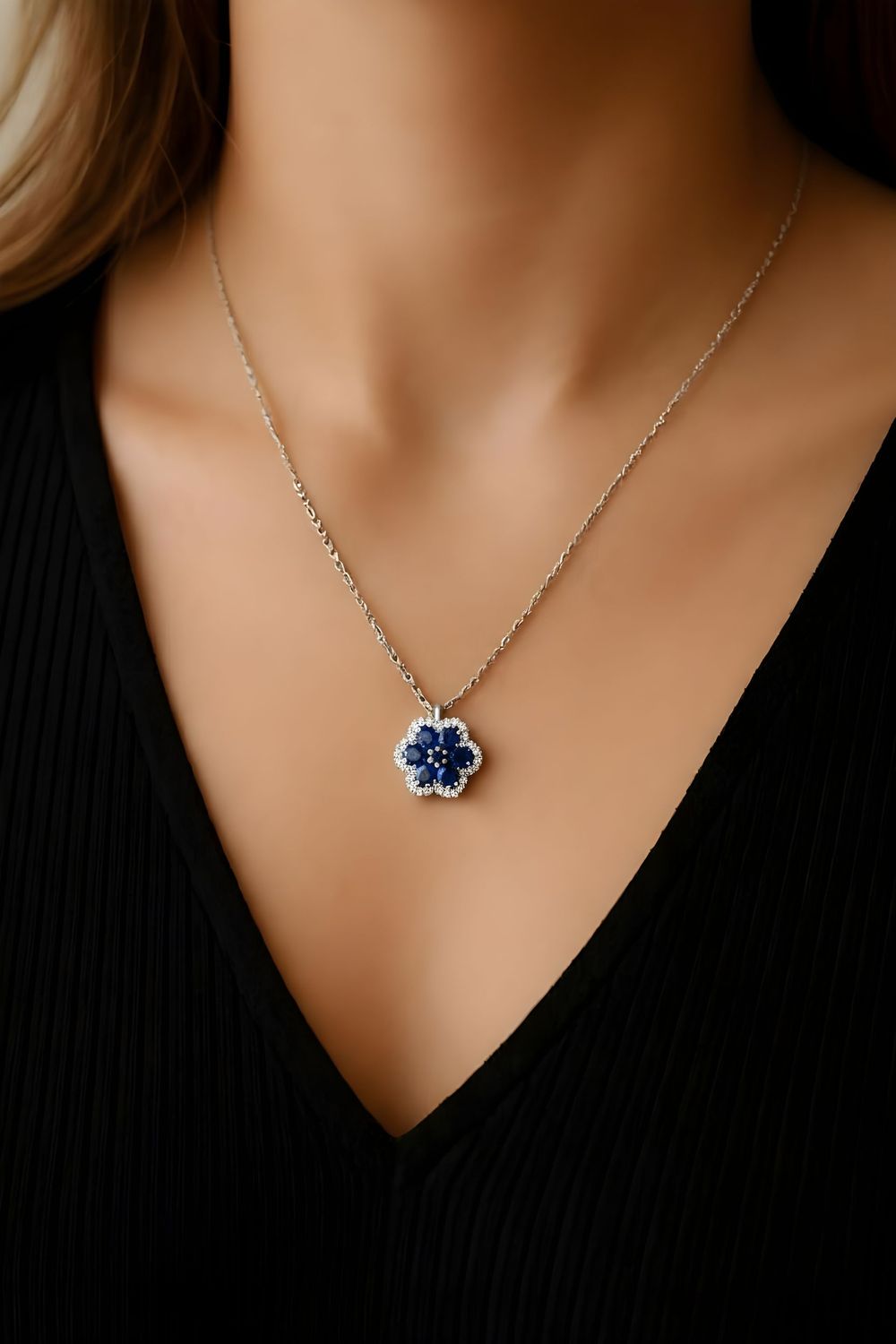 Sapphire & Diamonds Necklace