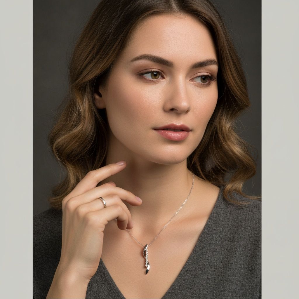 White gold Diamonds necklace