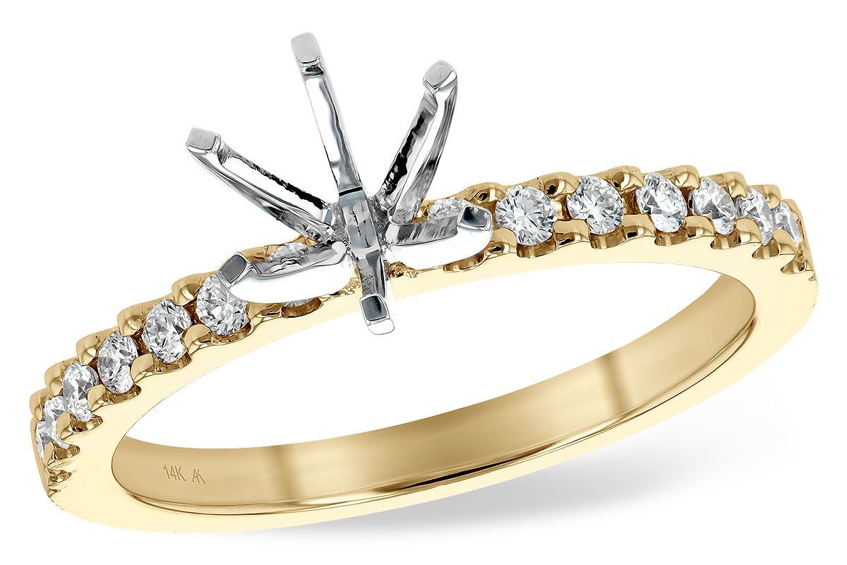 Yellow gold with side stone