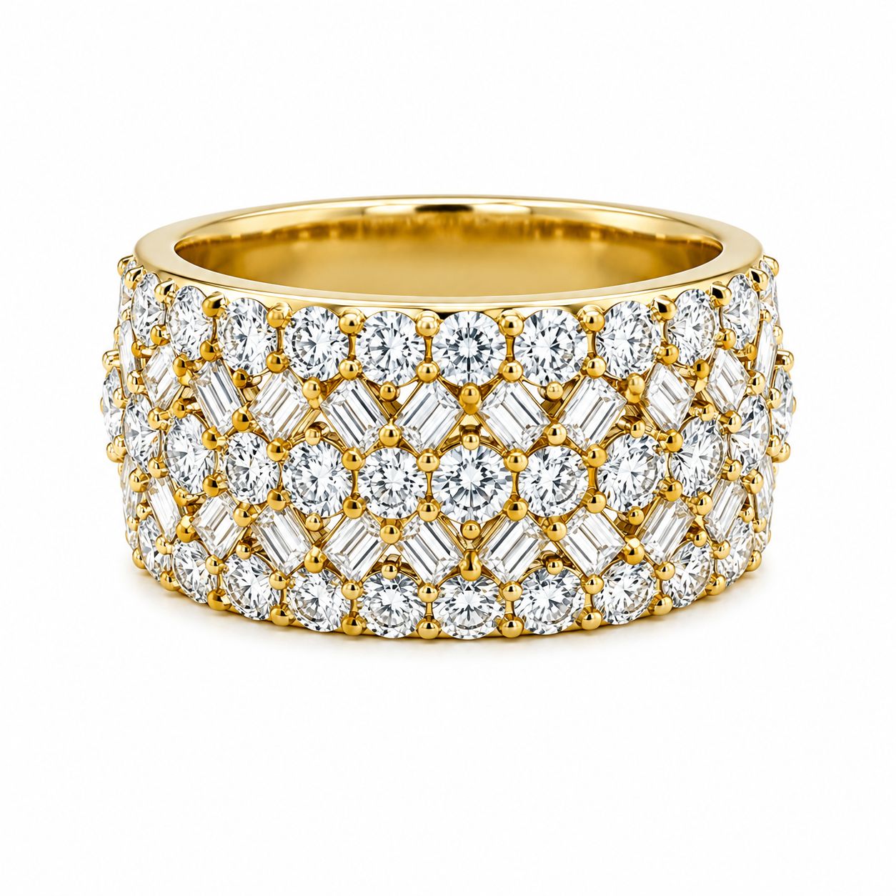14K Yellow gold 2.10ct Diamonds band 14K Yellow gold 2.10ct Diamonds band