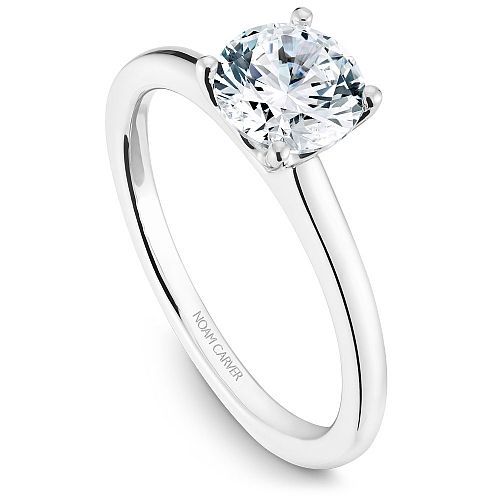 White Gold Cathedral Solitaire Engagement Ring