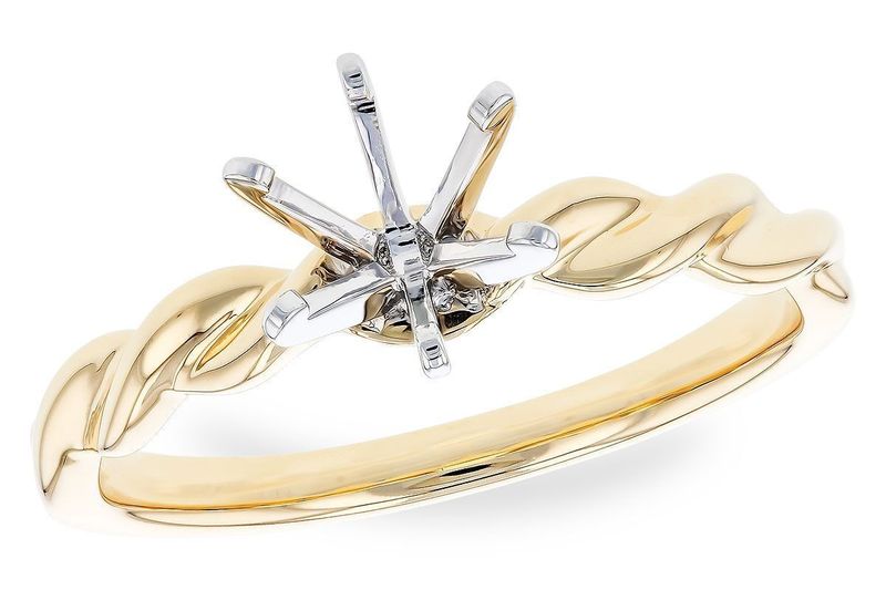 Two-Tone Twisted Solitaire Engagement Ring