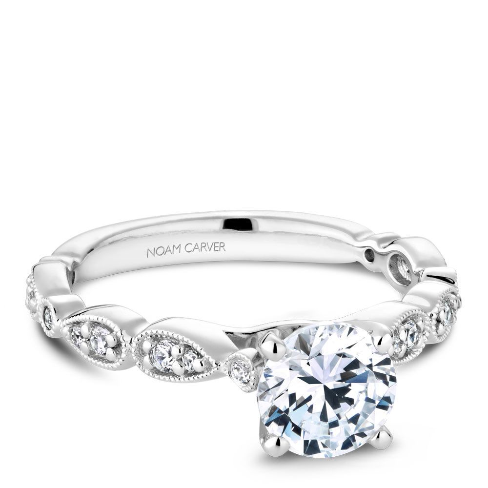 Vintage-Inspired Marquise Diamond Engagement Ring