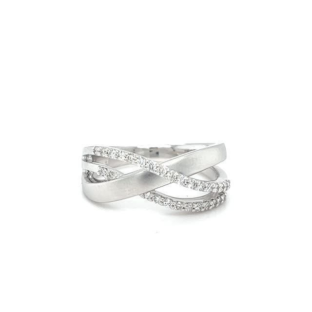 14K White Gold Diamond Fashion Ring