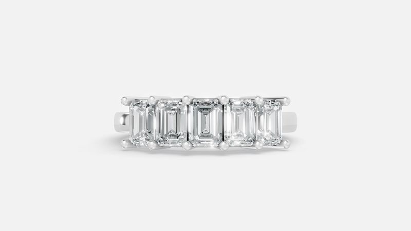 5 STONE EMERALD BAND (1.6ct tw)