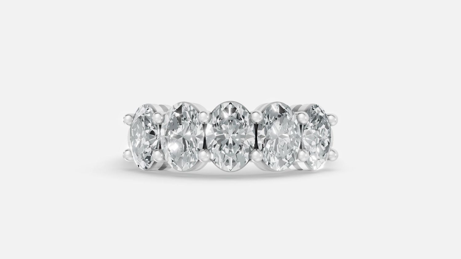 5 STONES OVAL BAND (2ct tw) Lab Grown