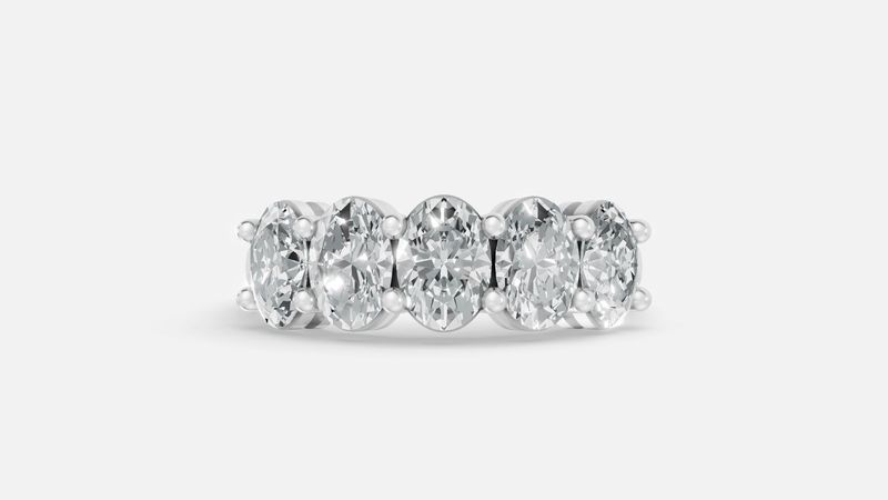 5 STONES OVAL BAND (2ct tw) Lab Grown