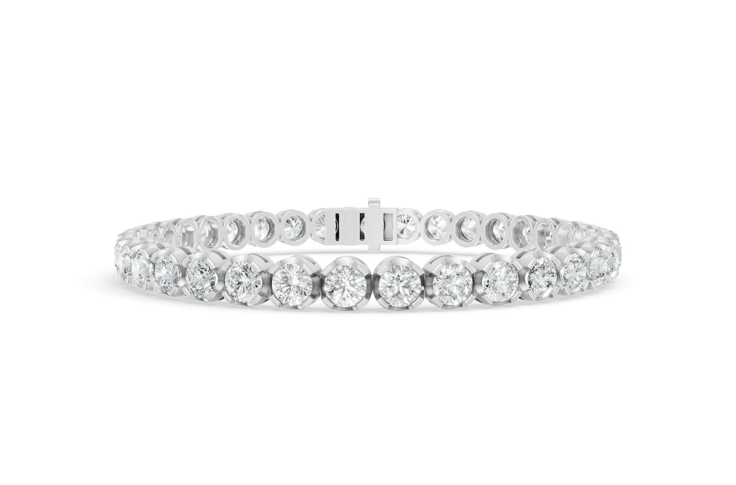 14K White Gold 10 Carat Lab-Grown Diamond Tennis Bracelet Bold Luxury, Timeless Brilliance 14K White Gold 10 Carat Lab-Grown Diamond Tennis Bracelet Bold Luxury, Timeless Brilliance