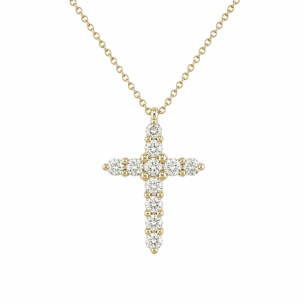 14K Yellow Gold Diamond Cross Pendant Faith, Elegance, and Timeless Brilliance 14K Yellow Gold Diamond Cross Pendant Faith, Elegance, and Timeless Brilliance