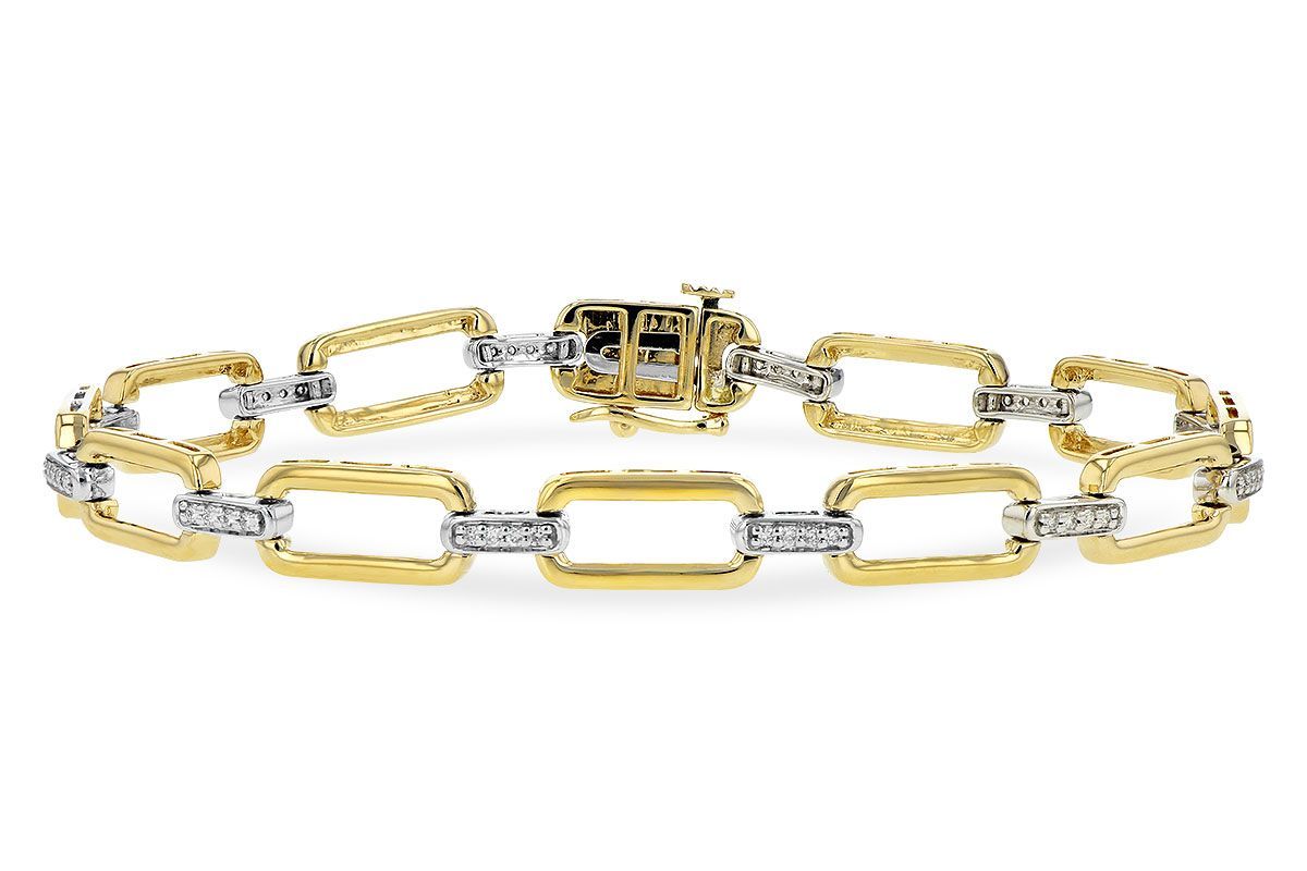 14K Two-Tone Diamond Link Bracelet 14K Two-Tone Diamond Link Bracelet