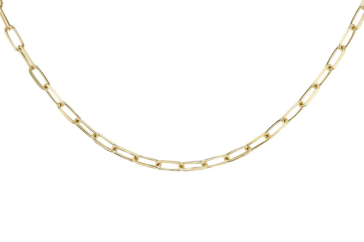 14K Yellow Gold Large Paperclip Chain Necklace – 18 Inches