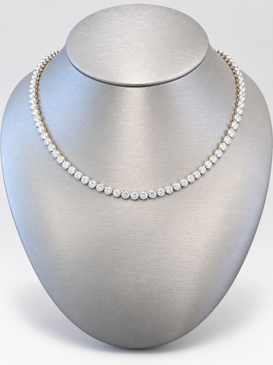 12 Carat Lab-Grown Diamond Bezel Tennis Necklace