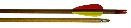 New Quality Crafted 30" A1 Trueflight Wooden Arrows pack 5, Length: 28"