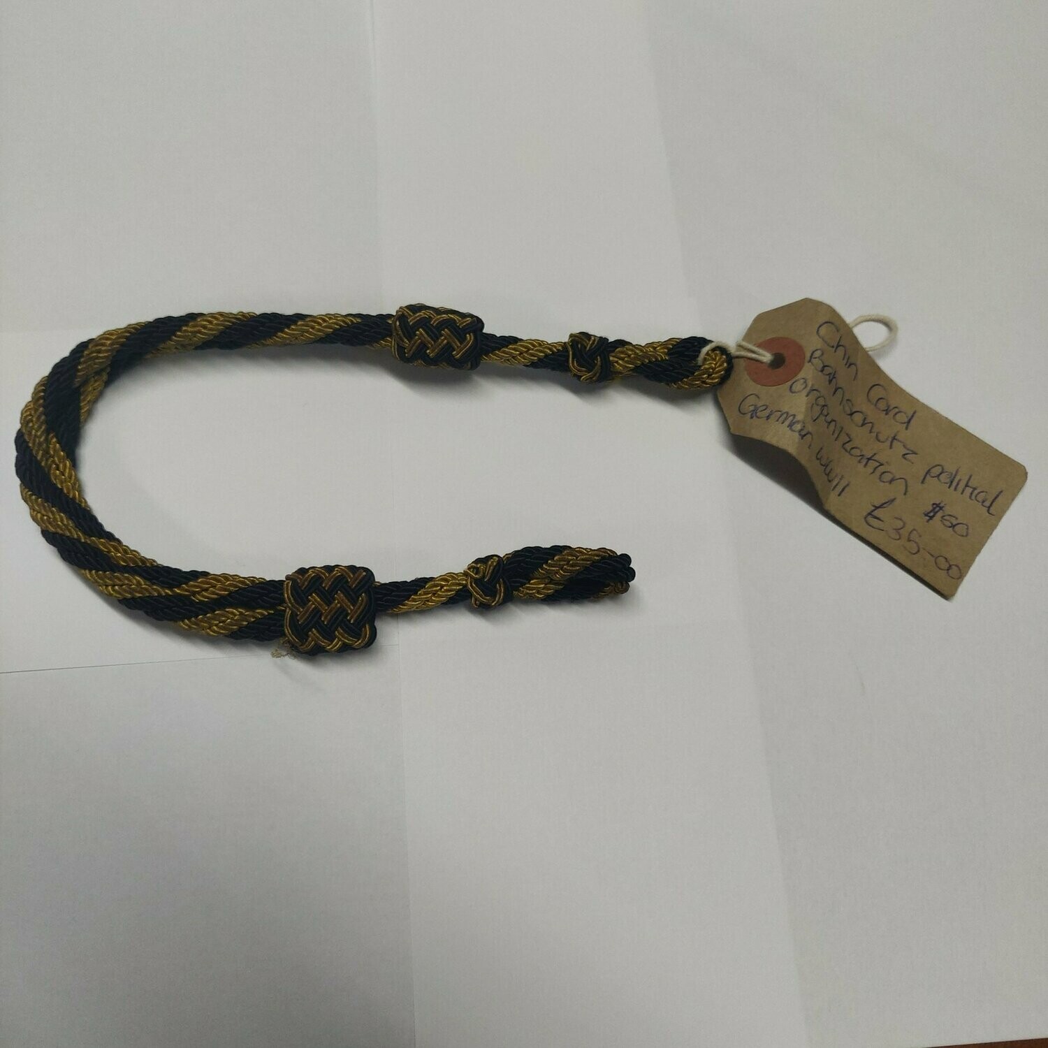WW2 German Baumschutz Political Orginization Chin Cord