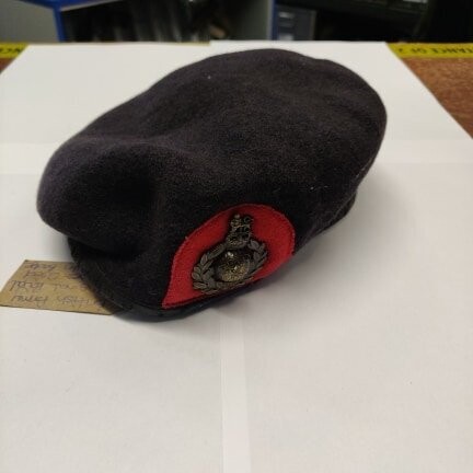 British Army Original Royal Marine Beret with Badge Used