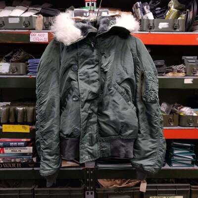 Genuine American Cold Weather N-2B Parka Pilot Mid 1980 Air Force