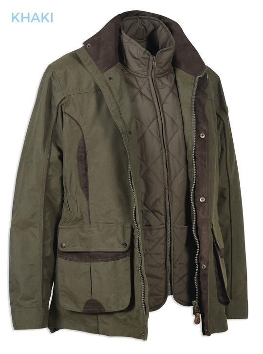 New Percussion Normandie 3 in 1 Hunting Jacket with removable vest Khaki / Green, Size: 3XL