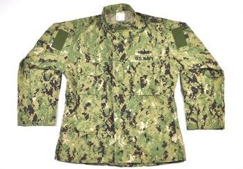 Genuine US Navy AOR2 NWU Woodland MTP Used Type III Shirt USN