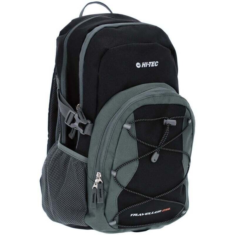 Hi-Tec Traveller Backpack 25L Black / Anthracite Ruck Sack Bags