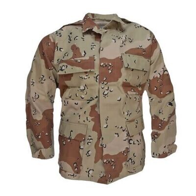 Genuine Surplus American US Military Choc Chip Cookie BDU Combat Shirt - Good Condition Used