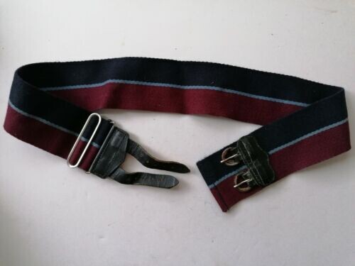 British Army Genuine RAF  Used Stable Belt with Leather Strap Buckle