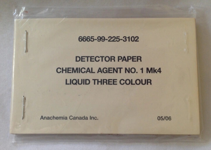 No1 Mk4 Three Colour  Chemical Agent Detection / Detector Paper