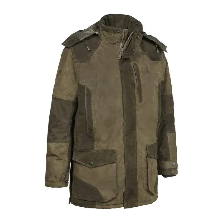 Percussion Men's Grand Nord Warm Waterproof Hunting Jacket Khaki/Brown, Sizes: Small