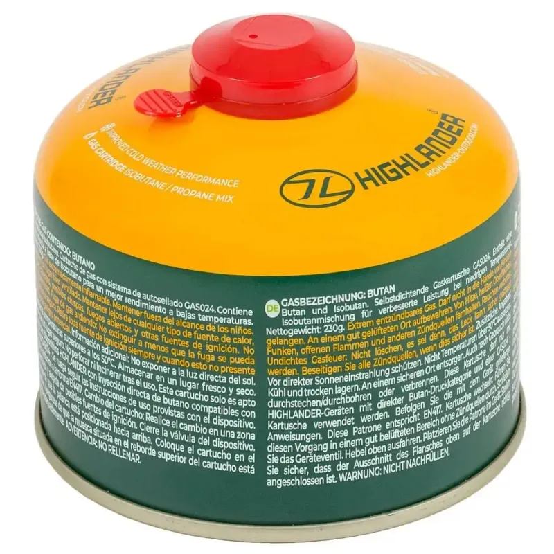 Highlander Valved Gas Cartridge- 230g