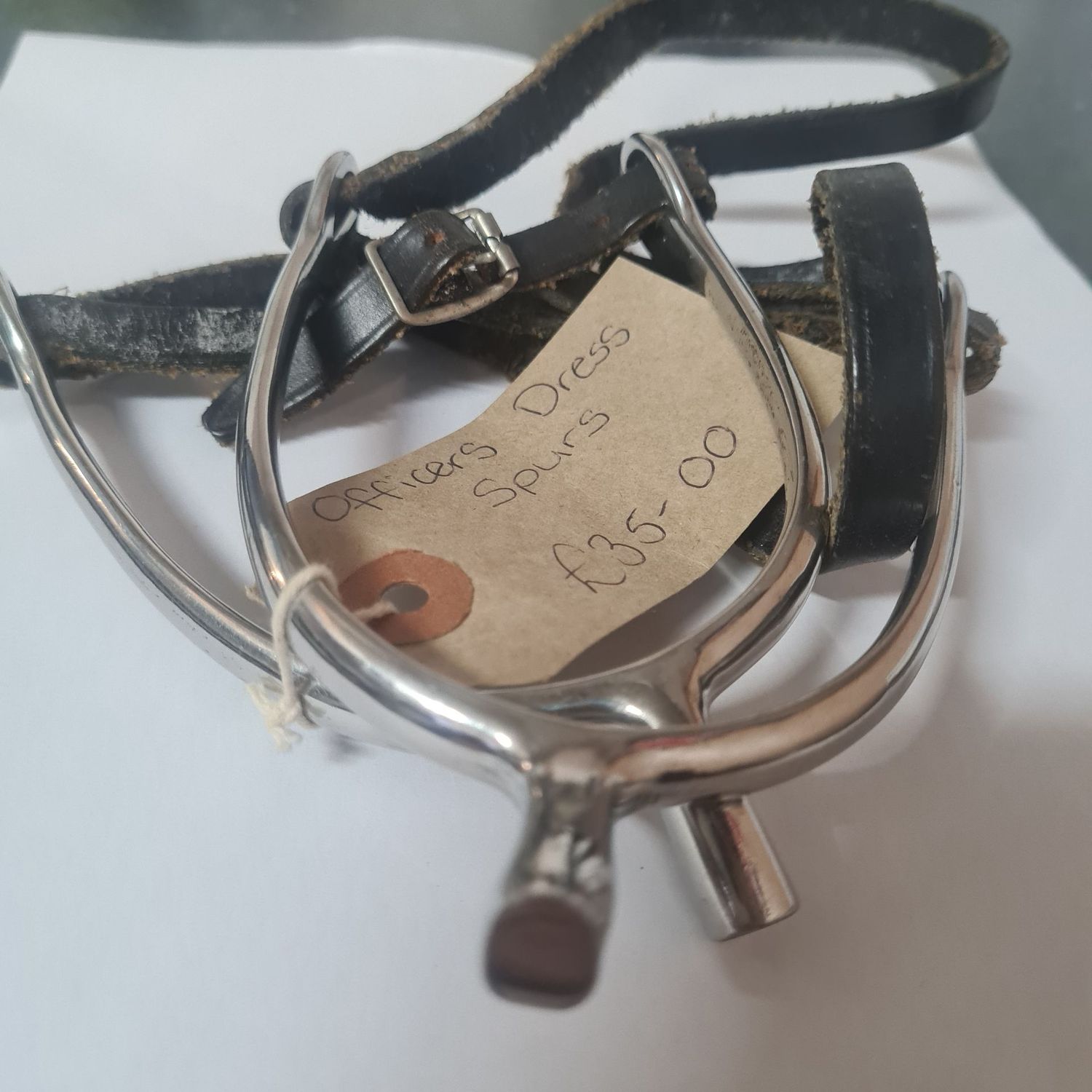 Officers Mess Dress Spurs with Leather Straps