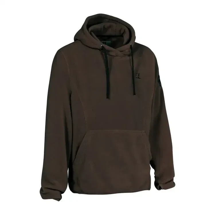 Percussion Hunting Men’s Fleece Hoodie – Khaki or Brown, Sizes: Medium, Colour: Brown