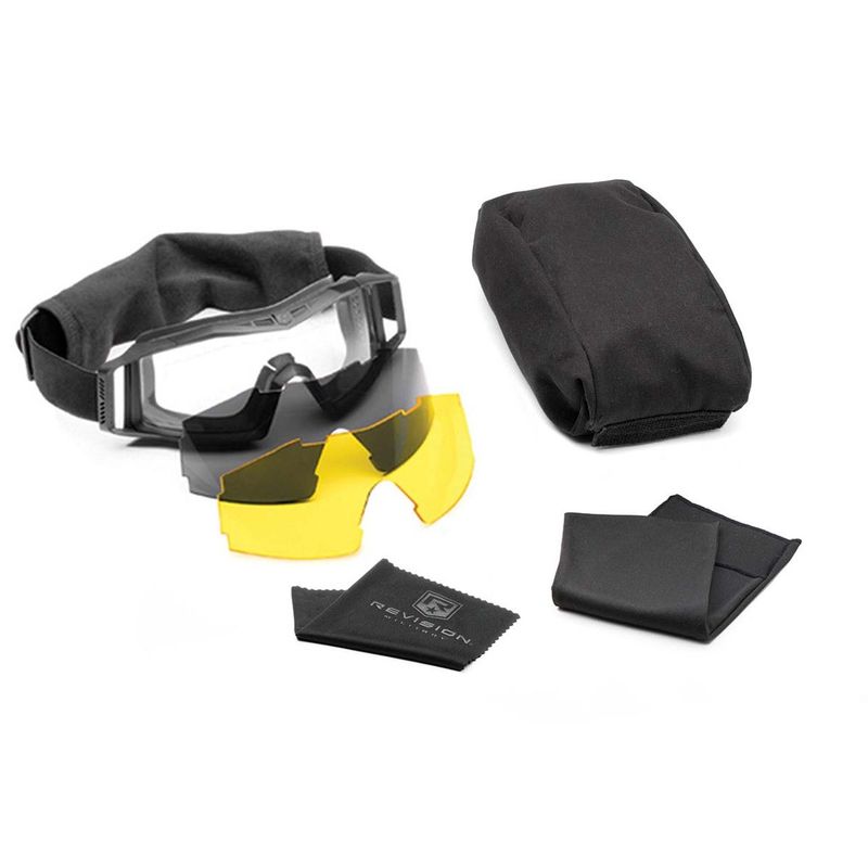 British Army Issue Ballistic Revision Wolf Spider Goggles 3 Lenses New Coyote