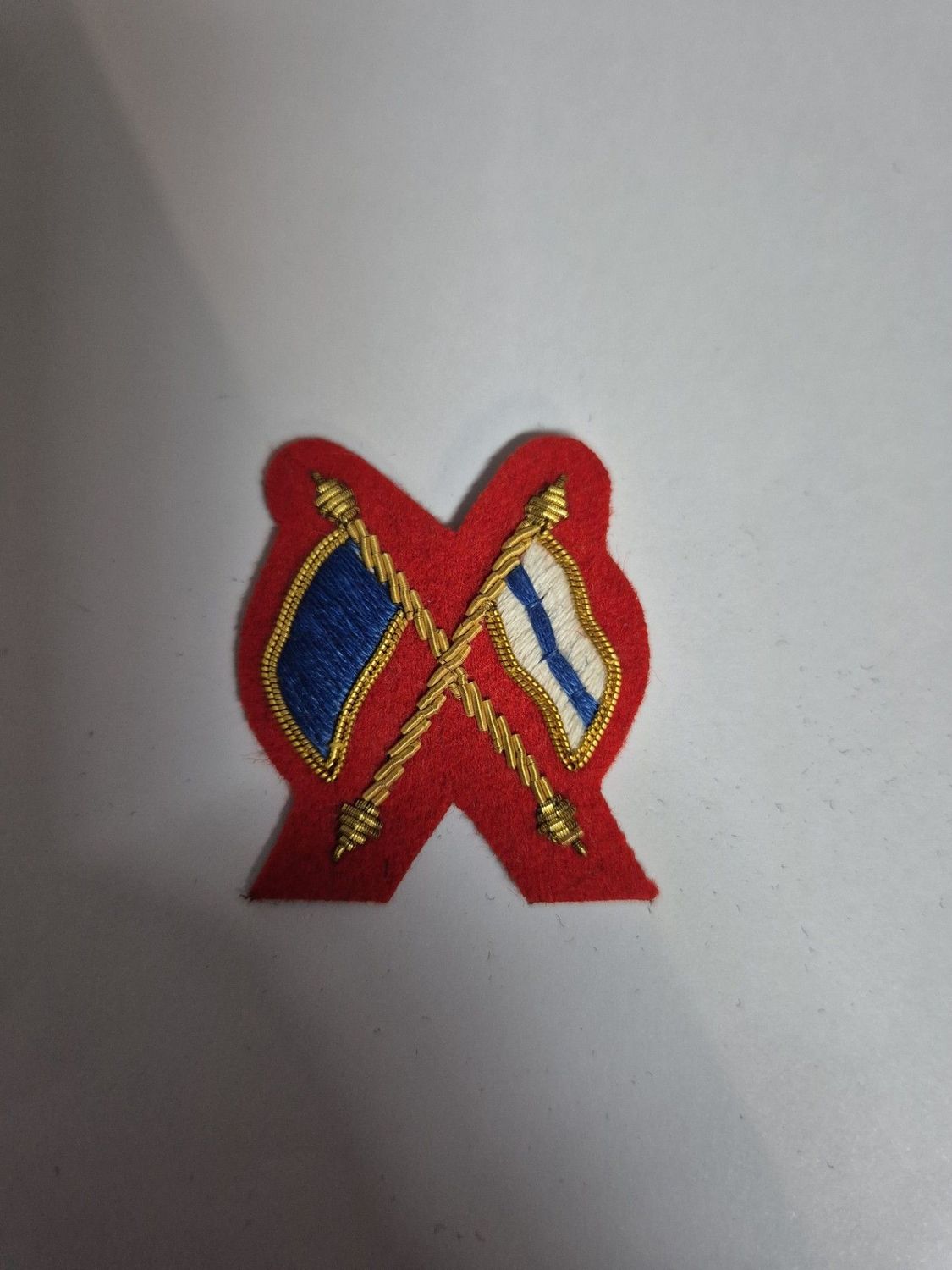 Signaller Gold On Red Badge