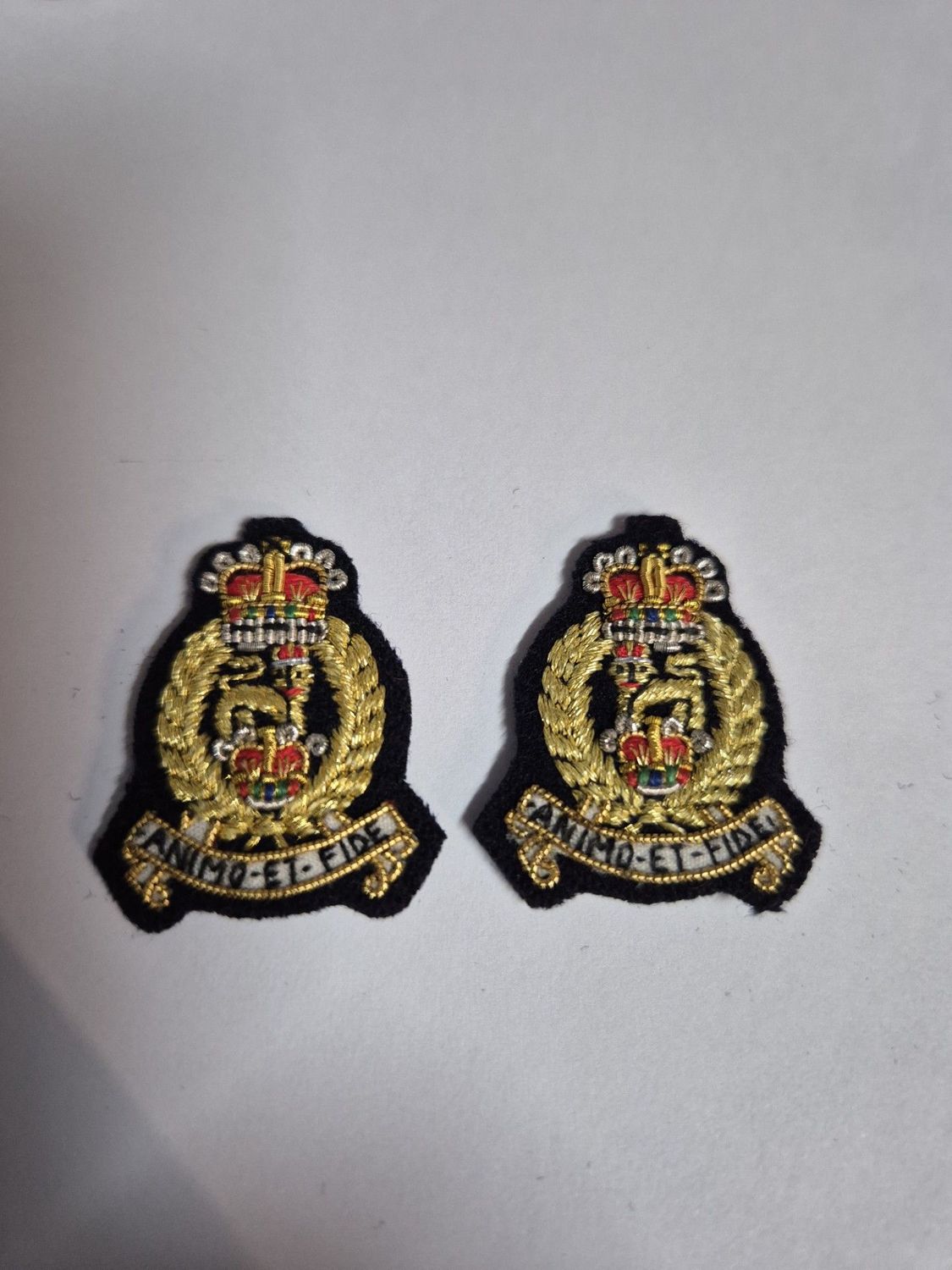 British Army Adjutant General's Corps Collar 1 Pair Badges