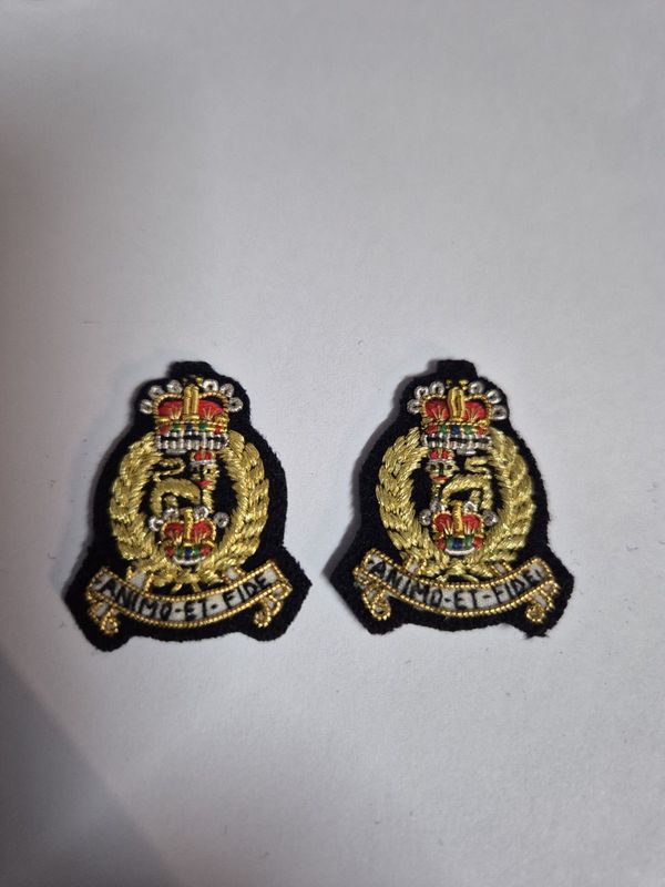 British Army Adjutant General's Corps Collar 1 Pair Badges