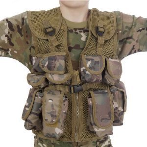 Kids New Tactical Assault Vest HTMC Camo