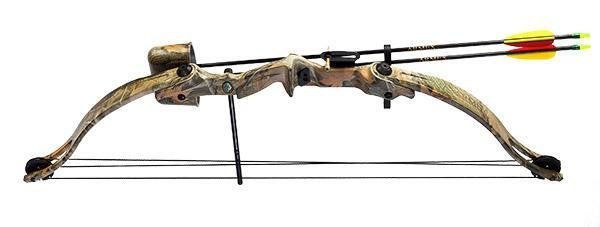 New Kid's Autumn Camo Youth Compound Bow  & Arrow Kit