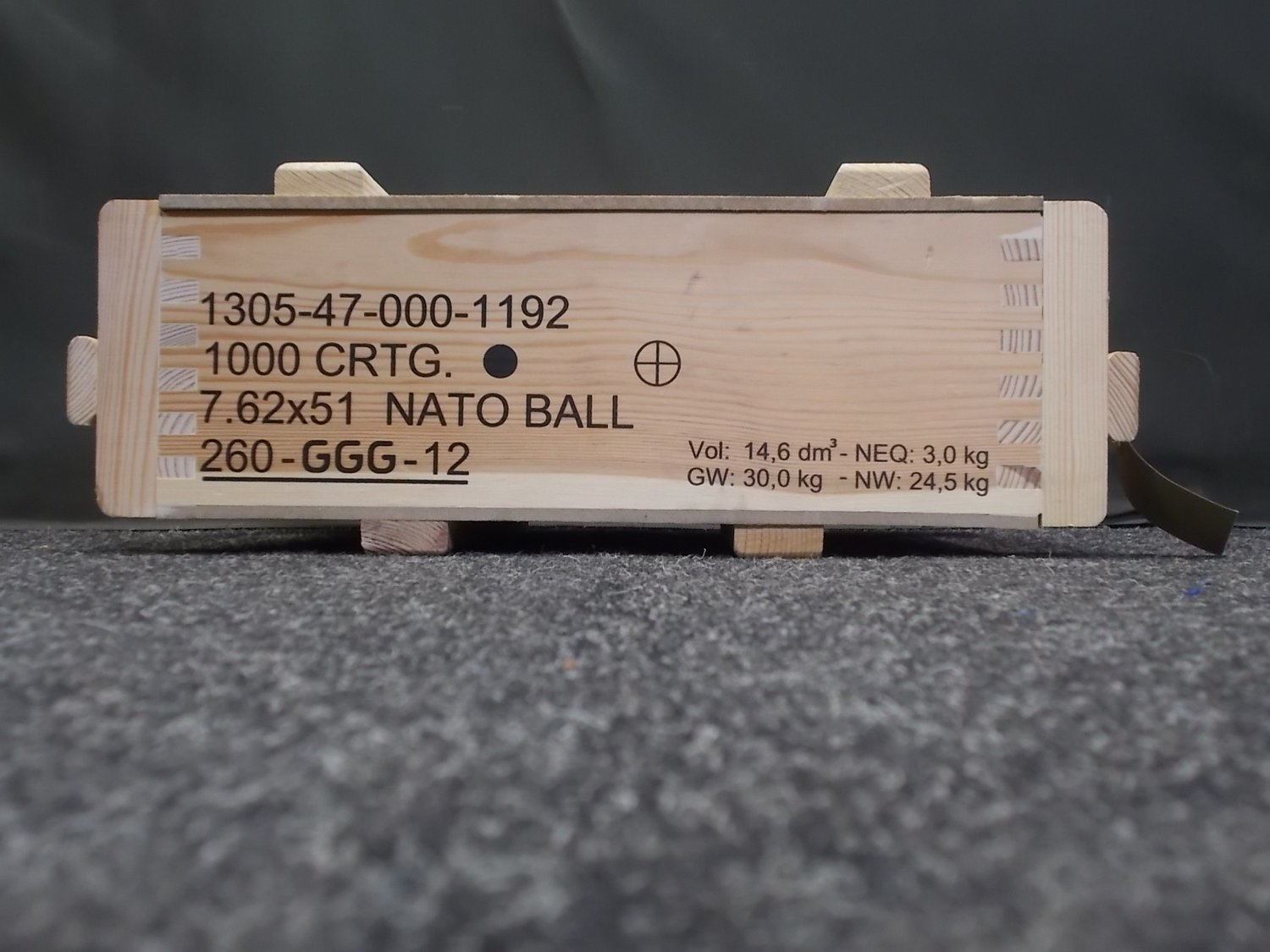 American Army Wooden Ammunition Box 7.62