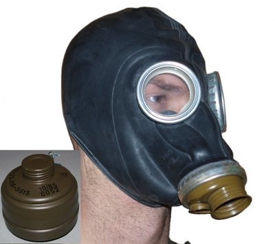 Russian Army Genuine New Black Gas Masks with Filter