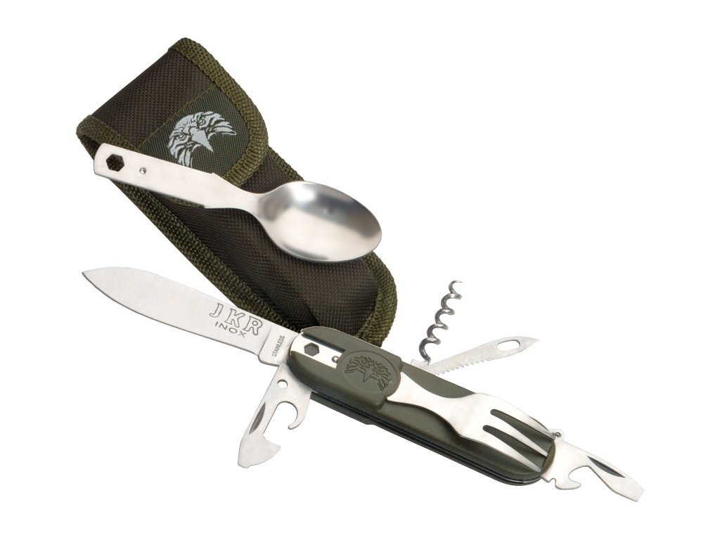 New Multipurpose Knife Fork Spoon Camping Set