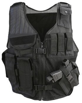 New Kombat Crossdraw Black Tactical Vests Air Soft Tac-Vest