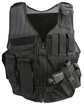 New Kombat Crossdraw Black Tactical Vests Air Soft Tac-Vest